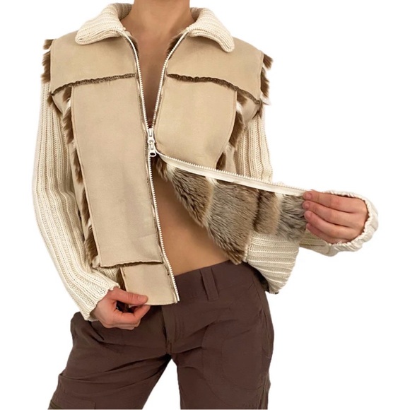 Parkhurst Cream Vest with Fur Accents - Picture 14 of 15